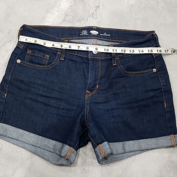 Old Navy Fitted Shorts Women's Size 4 Denim Blue - Picture 3 of 7